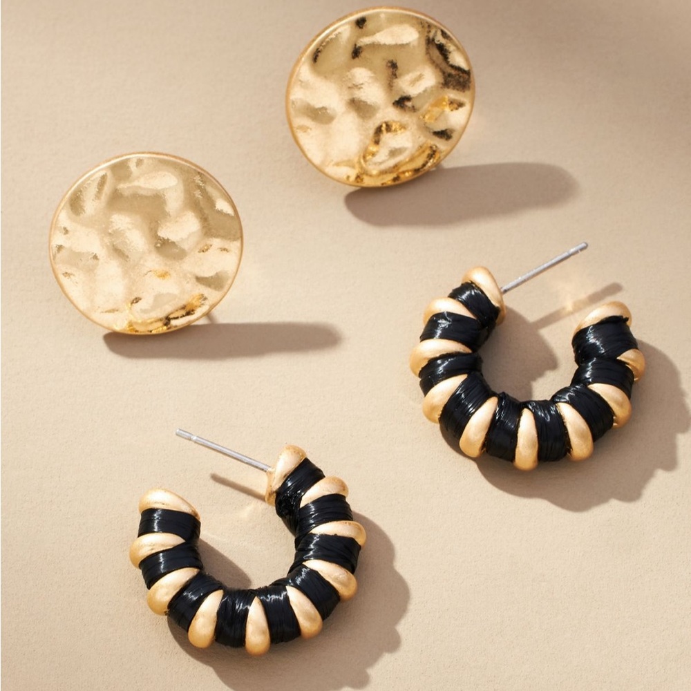 Anthropologie Coastal Post Earrings Set - Picture 1 of 5
